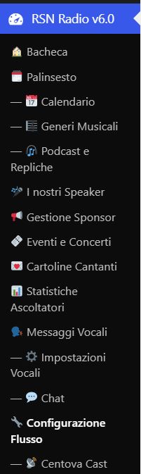 Menu RSN Manager